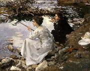 John Singer Sargent Two Girls Fishing china oil painting reproduction